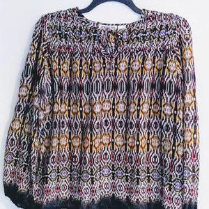 Long sleeve Blouse Ikat pattern